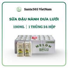 Sữa Đậu Nành Dưa Lưới Hàn Quốc Chính Hãng 100% - 190ml x 24 Hộp/ Thùng - Sante365 VietNam