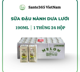 Sữa Đậu Nành Dưa Lưới Hàn Quốc Chính Hãng 100% - 190ml x 24 Hộp/ Thùng - Sante365 VietNam