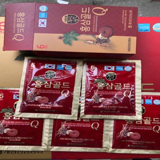 Nước Hồng Sâm Nhung Hươu Linh Chi Gold Q Hàn Quốc 50ml/gói x 5 gói/hộp